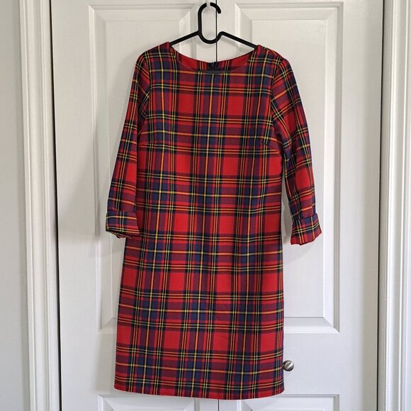 Women's Red Plaid Dress - Picture 1 of 2